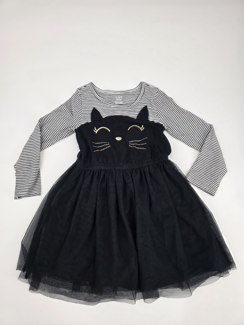 Carter's Black & White Cat Tulle Dress Size 5